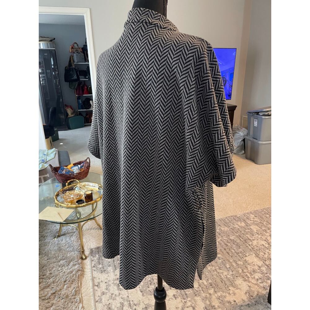 Liz Claiborne Chevron Lagenlook Oversized Dolman Jacket L - Picture 7 of 8